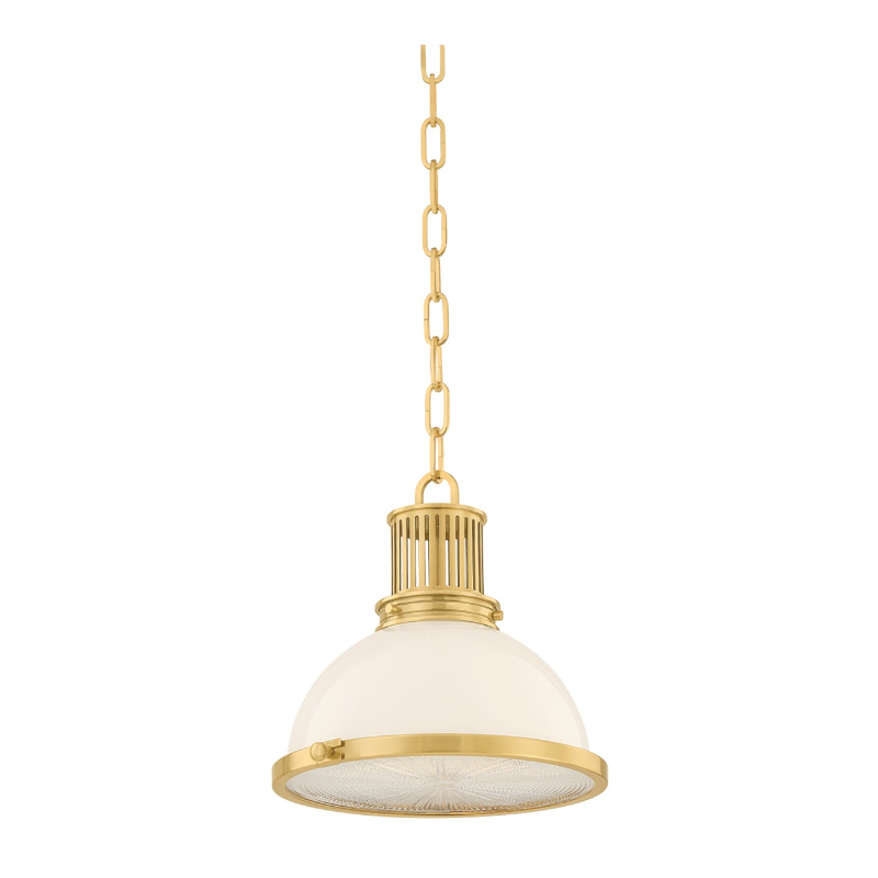 Hudson Valley 9309 Pinesbridge 1-lt 11" Pendant - Aged Brass