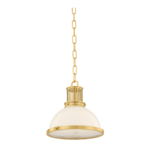 Hudson Valley 9309 Pinesbridge 1-lt 11" Pendant - Aged Brass
