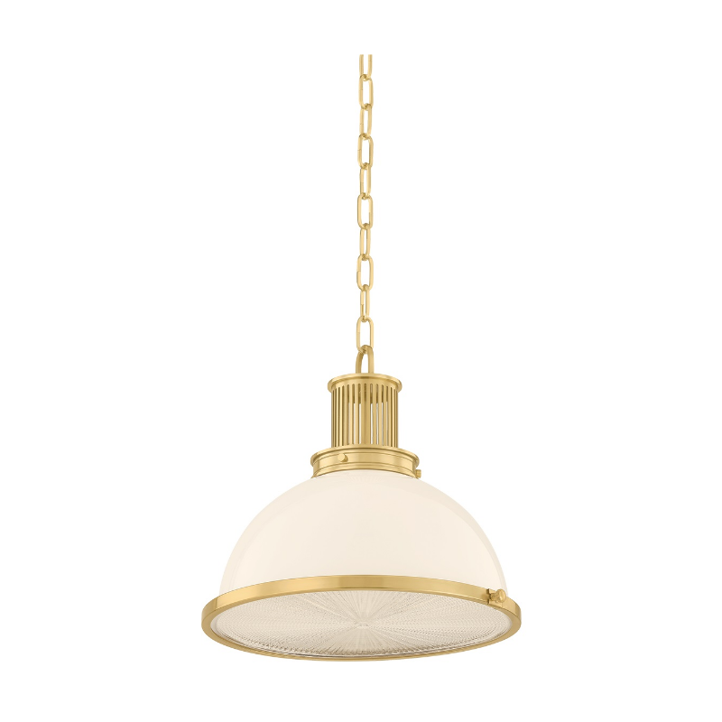 Hudson Valley 9315 Pinesbridge 1-lt 15" Pendant - Aged Brass
