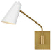 Hinkley 48310 Bray 1-lt 17" Tall LED Swing Arm Wall Sconce - Lacquered Brass/Chalk White
