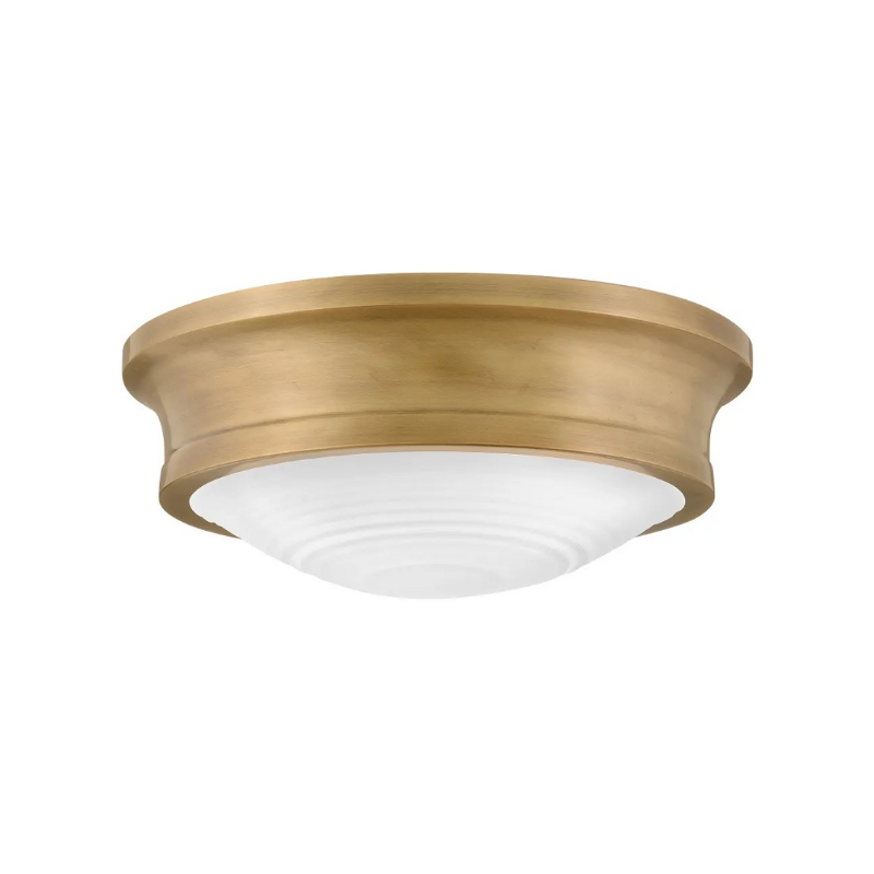 Hinkley 45123 Ellis 3-lt 14" LED Flush Mount - Heritage Brass