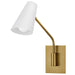 Hinkley 48310 Bray 1-lt 17" Tall LED Swing Arm Wall Sconce - Lacquered Brass/Chalk White