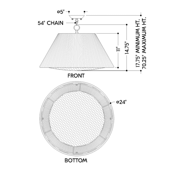 Hudson Valley 9424 Mystic 1-lt 24" LED Pendant