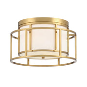 Crystorama 9590 Hulton 2-lt 15" Flush Mount - Luxe Gold