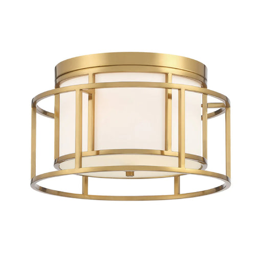Crystorama 9590 Hulton 2-lt 15" Flush Mount - Luxe Gold