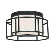 Crystorama 9590 Hulton 2-lt 15" Flush Mount - Matte Black