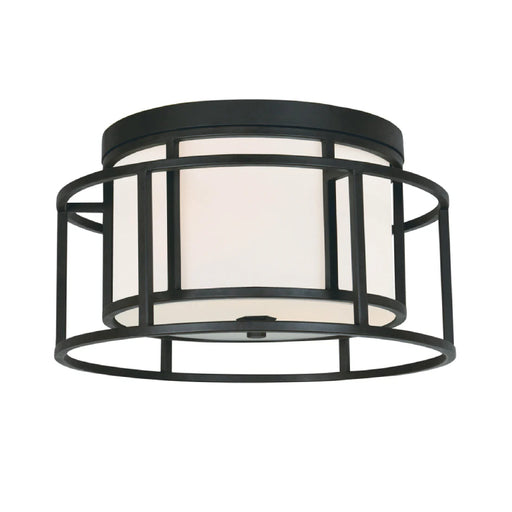 Crystorama 9590 Hulton 2-lt 15" Flush Mount - Matte Black