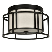 Crystorama 9590 Hulton 2-lt 15" Flush Mount - Matte Black