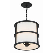 Crystorama 9593 Hulton 3-lt 13" Pendant - Matte Black