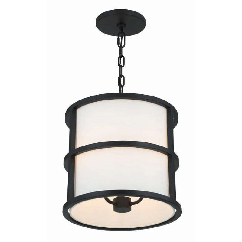 Crystorama 9593 Hulton 3-lt 13" Pendant - Matte Black