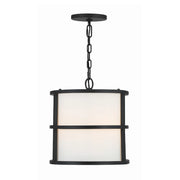 Crystorama 9593 Hulton 3-lt 13" Pendant - Matte Black