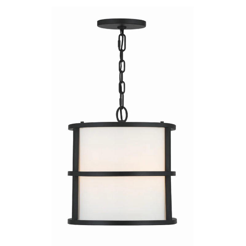Crystorama 9593 Hulton 3-lt 13" Pendant - Matte Black