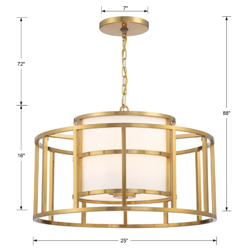 Crystorama 9595 Hulton 5-lt 25" Chandelier
