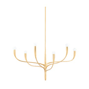 Hudson Valley 9606 Labra 6-lt 37" Chandelier-Vintage Gold Leaf