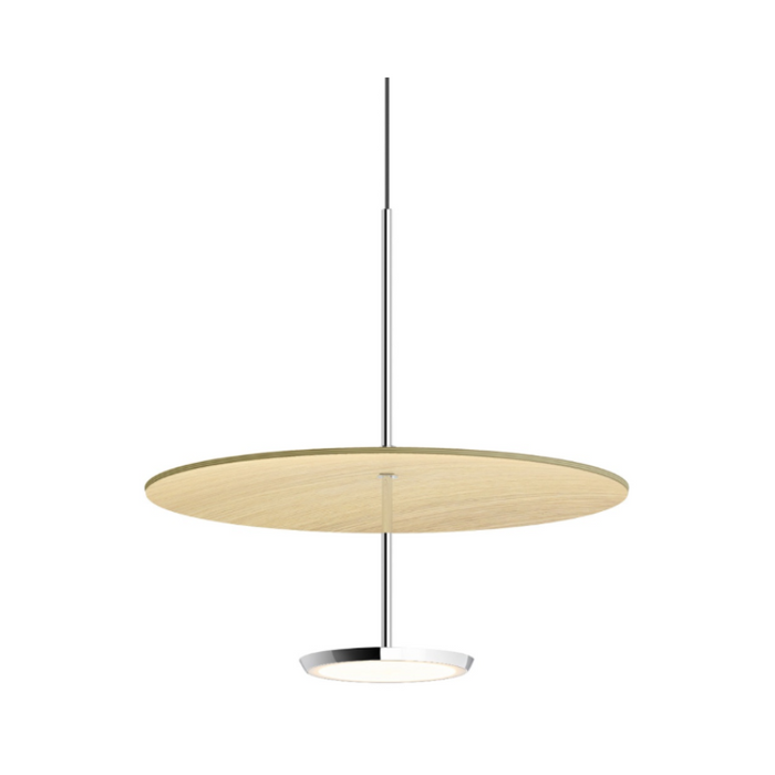 Pablo Designs Sky Dome 18" LED Pendant with Wood Shade