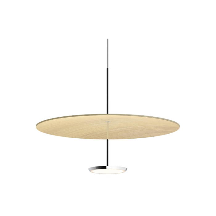 Pablo Designs Sky Dome 24" LED Pendant with Wood Shade