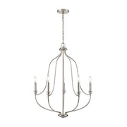 Millennium 98005 Senoia 5-lt 25" Chandelier - Brushed Nickel