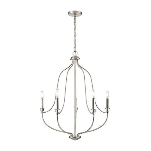 Millennium 98005 Senoia 5-lt 25" Chandelier - Brushed Nickel