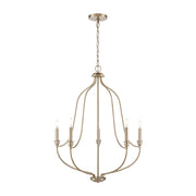 Millennium 98005 Senoia 5-lt 25" Chandelier - Modern Gold