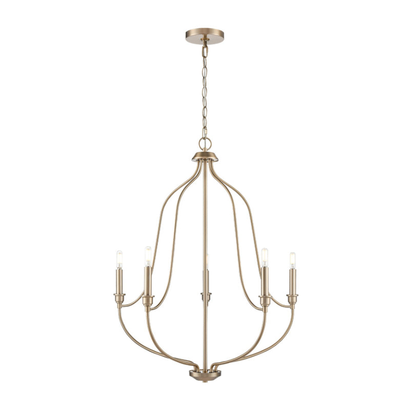 Millennium 98005 Senoia 5-lt 25" Chandelier - Modern Gold