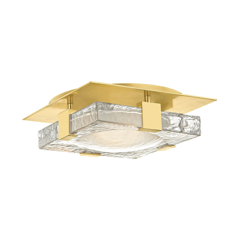 Hudson Valley 9811 Bourne 1-lt 11" Semi Flush Mount-Aged Brass