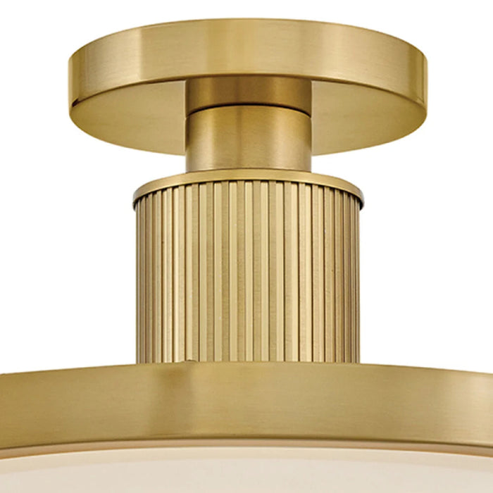 Hinkley 47593 Kiran 1-lt 6" LED Semi-Flush Mount - Lacquered Brass