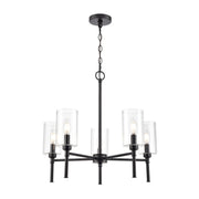 Millennium 9915 Chastine 5-lt 24" Chandelier - Matte Black