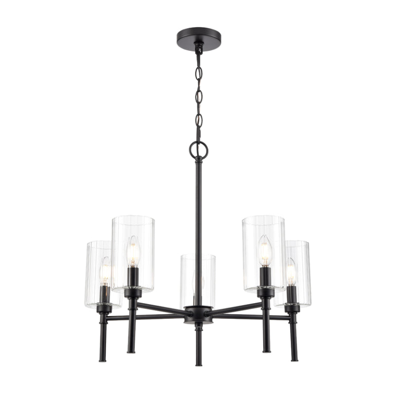 Millennium 9915 Chastine 5-lt 24" Chandelier - Matte Black