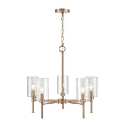 Millennium 9915 Chastine 5-lt 24" Chandelier - Modern Gold