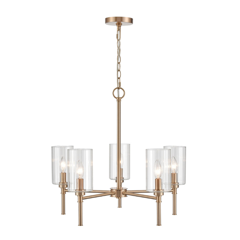Millennium 9915 Chastine 5-lt 24" Chandelier - Modern Gold