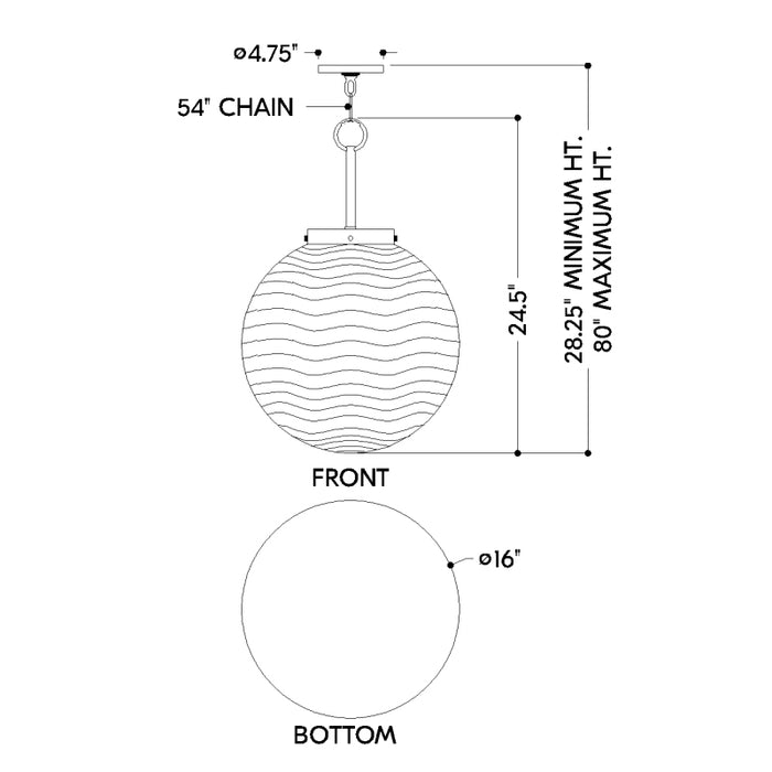 Hudson Valley 9917 Falls Mills 1-lt 16" LED Pendant