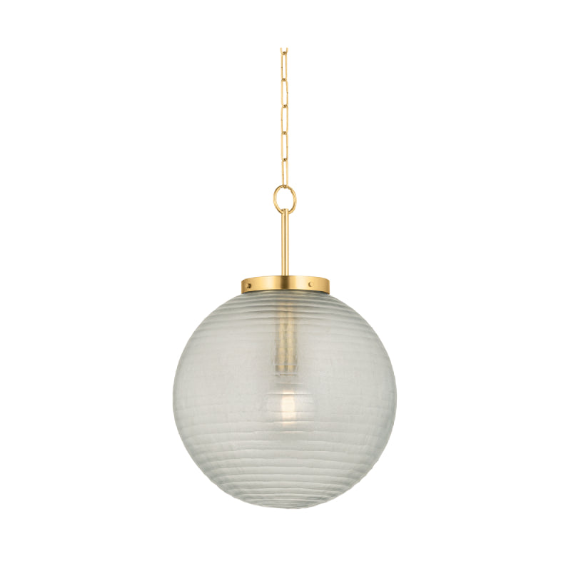Hudson Valley 9920 Falls Mills 1-lt 20" Pendant - Aged Brass