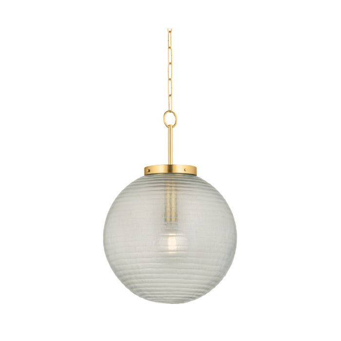 Hudson Valley 9920 Falls Mills 1-lt 20" Pendant - Aged Brass