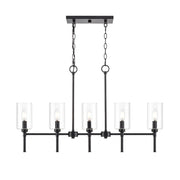 Millennium 9925 Chastine 5-lt 36" Chandelier - Matte Black