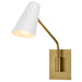 Hinkley 48310 Bray 1-lt 17" Tall LED Swing Arm Wall Sconce - Lacquered Brass/Chalk White