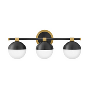Hinkley 54563 Bowie 3-lt 23" LED Vanity - Lacquered Brass with Black accents