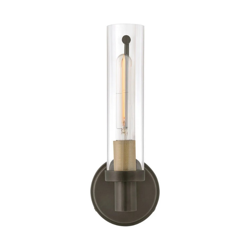 Hinkley 51450 Vaughn 1-lt 14" Tall LED Wall Sconce - Black Oxide with Heritage Brass