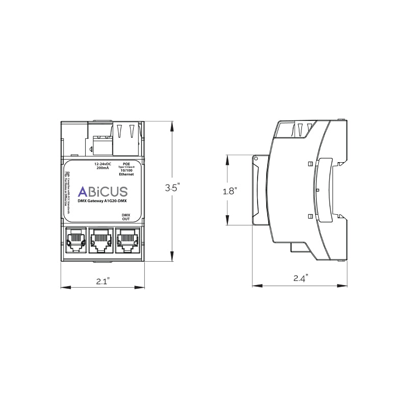 Modern Forms A1G20-DMX Abicus DMX / IP Gateway