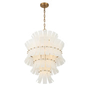 Crystorama ABI-2006-AG Abigail 13-lt 22" Chandelier - Aged Brass/White