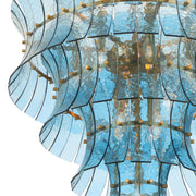 Crystorama ABI-2008-AG Abigail 21-lt 30" Chandelier - Aged Brass/Blue