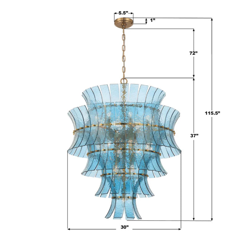 Crystorama ABI-2008-AG Abigail 21-lt 30" Chandelier