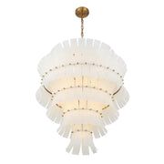 Crystorama ABI-2008-AG Abigail 21-lt 30" Chandelier - Aged Brass/White