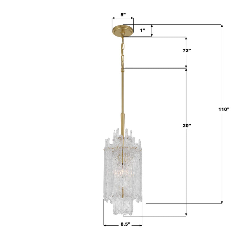 Crystorama ACK-921 Ackerly 1-lt 6" LED Pendant