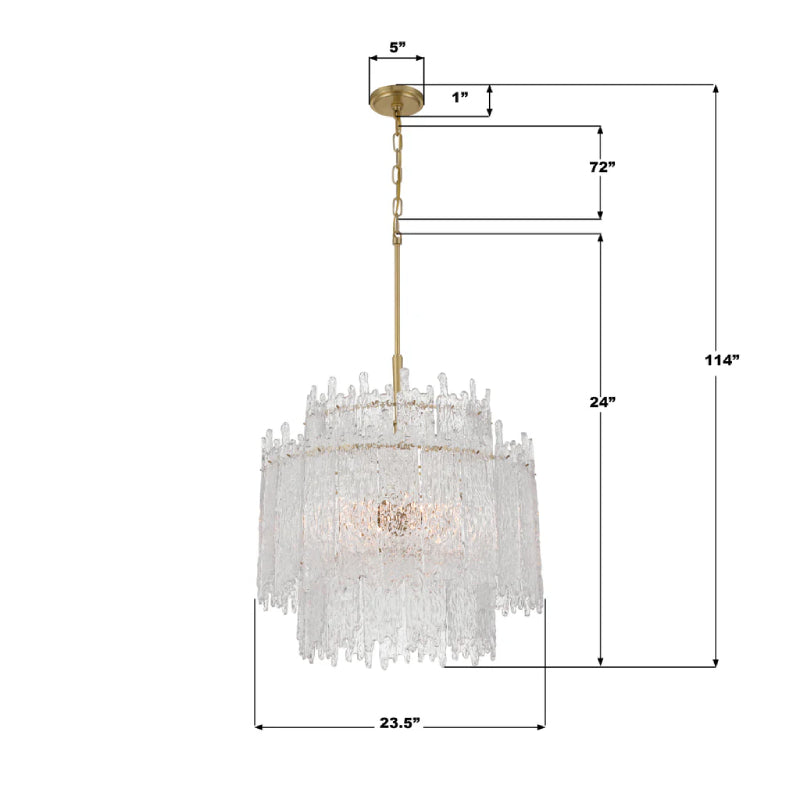 Crystorama ACK-928 Ackerly 8-lt 24" Chandelier