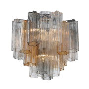 Crystorama ADD-300-CEILING Addis 4-lt 18" Semi Flush Mount - Polished Chrome/Autumn