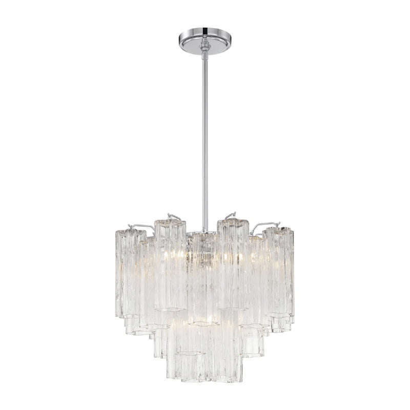 Crystorama ADD-300 Addis 4-lt 18" Mini Chandelier - Polished Chrome/Clear
