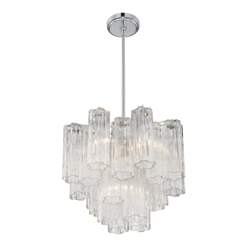 Crystorama ADD-300 Addis 4-lt 18" Mini Chandelier - Polished Chrome/Clear