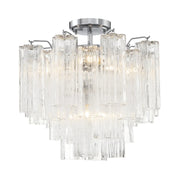 Crystorama ADD-300-CEILING Addis 4-lt 18" Semi Flush Mount - Polished Chrome/Clear