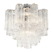 Crystorama ADD-300-CEILING Addis 4-lt 18" Semi Flush Mount - Polished Chrome/Clear