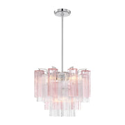 Crystorama ADD-300 Addis 4-lt 18" Mini Chandelier - Polished Chrome/Spring